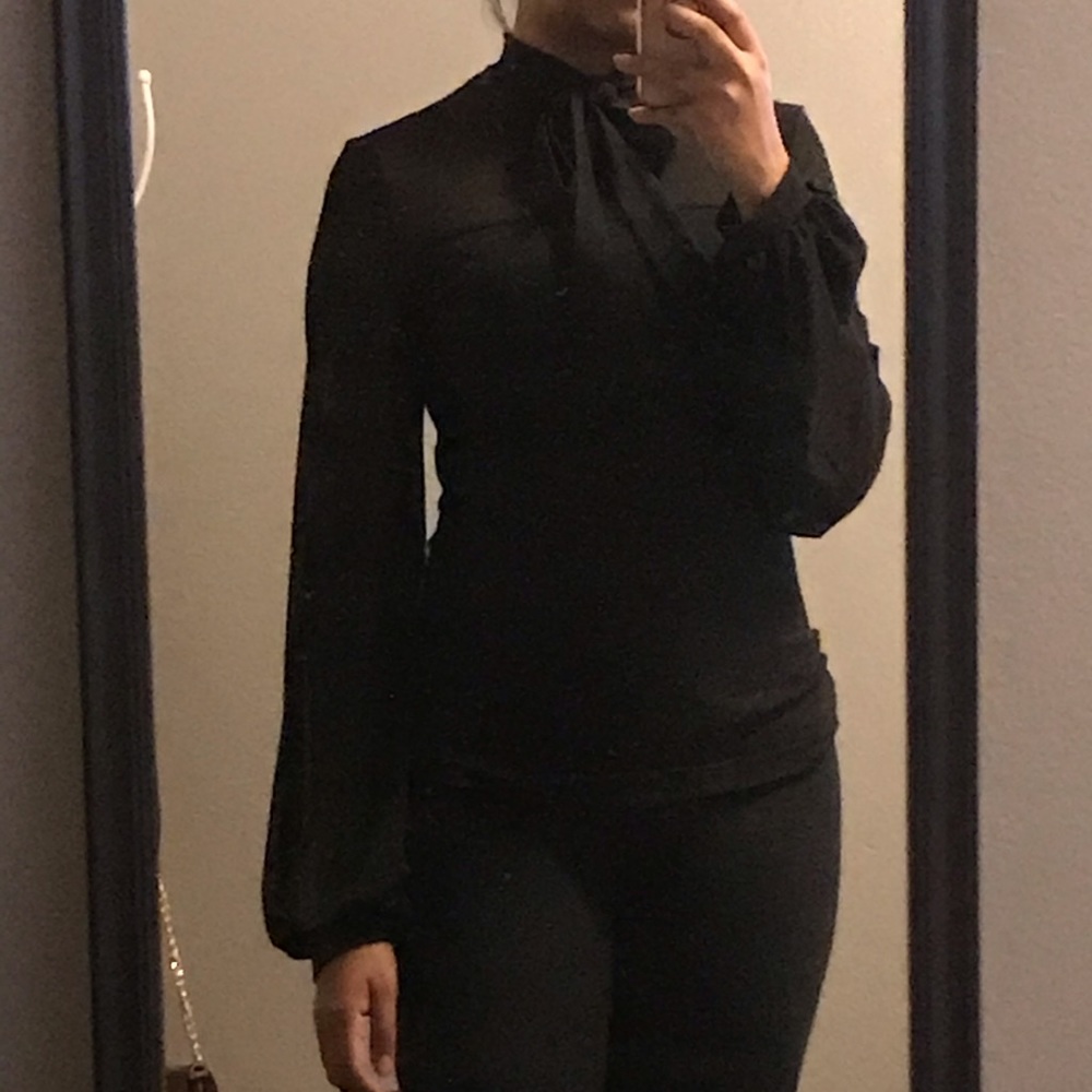 NEW SHEIN BLACK BLOUSE